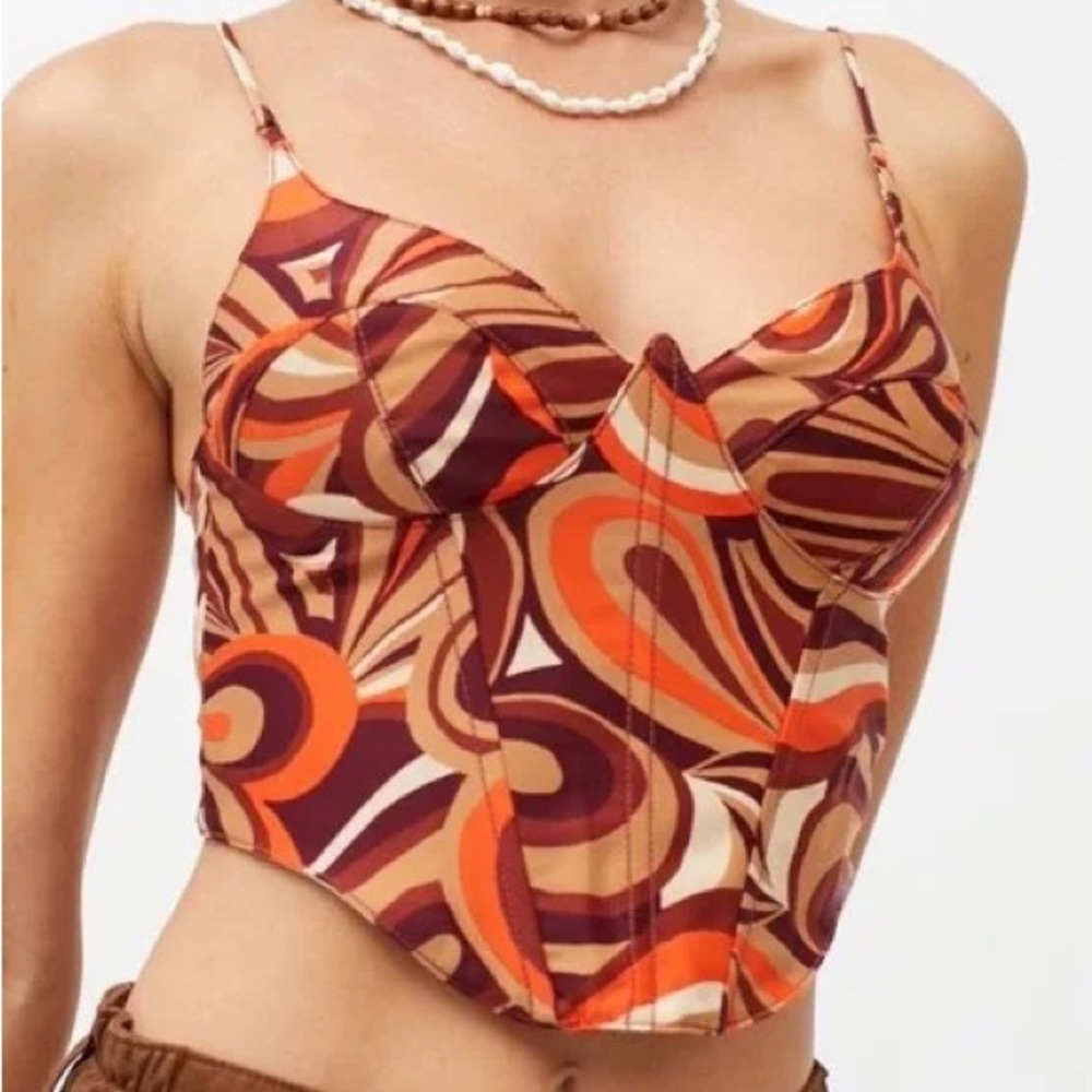 URBAN OUTFITTERS Multicolor Corset Top